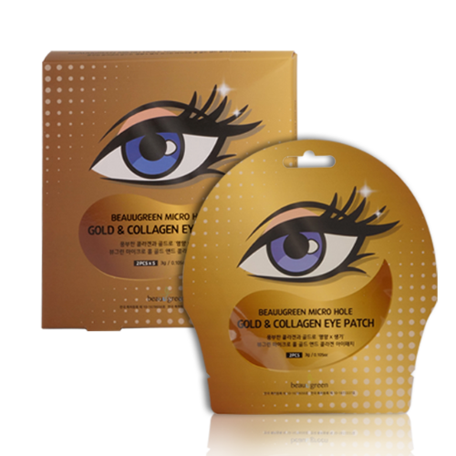 Маска-патч Micro Hole Gold & Collagen Eye Patch, Beauugreen, 2 шт.