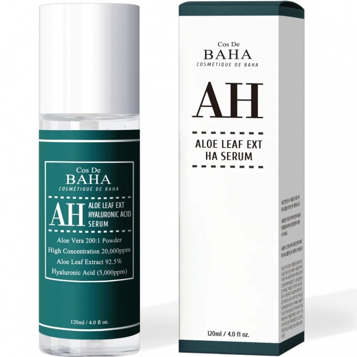 Сыворотка для лица концентрированная с алоэ вера  Aloe Serum, COS DE BAHA, 120 мл (AH)