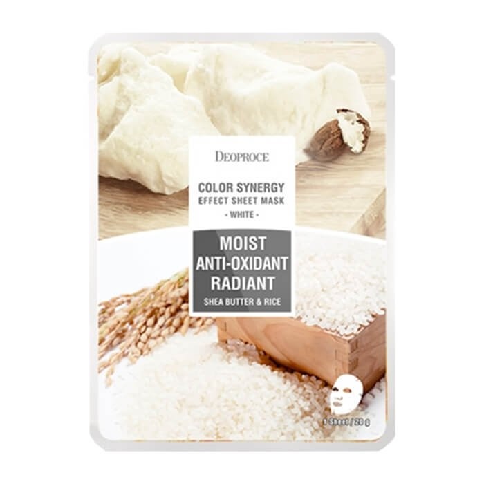 Маска тканевая на основе COLOR SYNERGY EFFECT SHEET MASK WHITE, DEOPROCE, 20 г