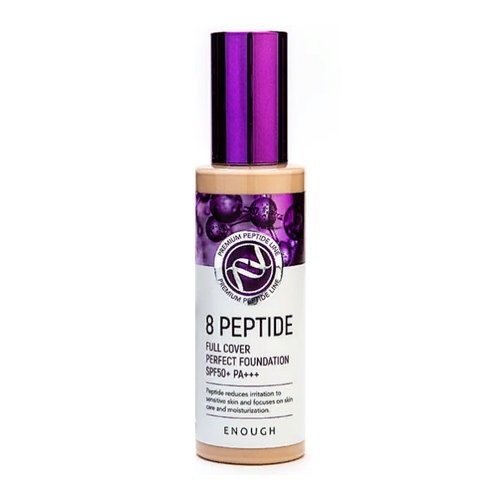 Основа тональная с пептидами 8 Peptide full cover perfect foundation #13, Enough, 100 г