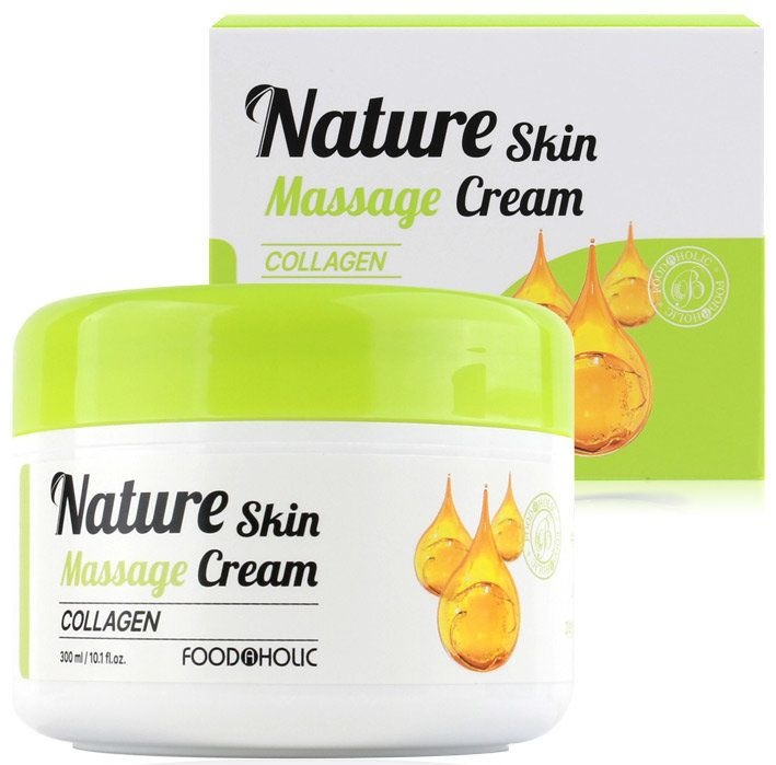 Крем Nature Skin Massage Cream Collagen, FOODAHOLIC, 300 мл