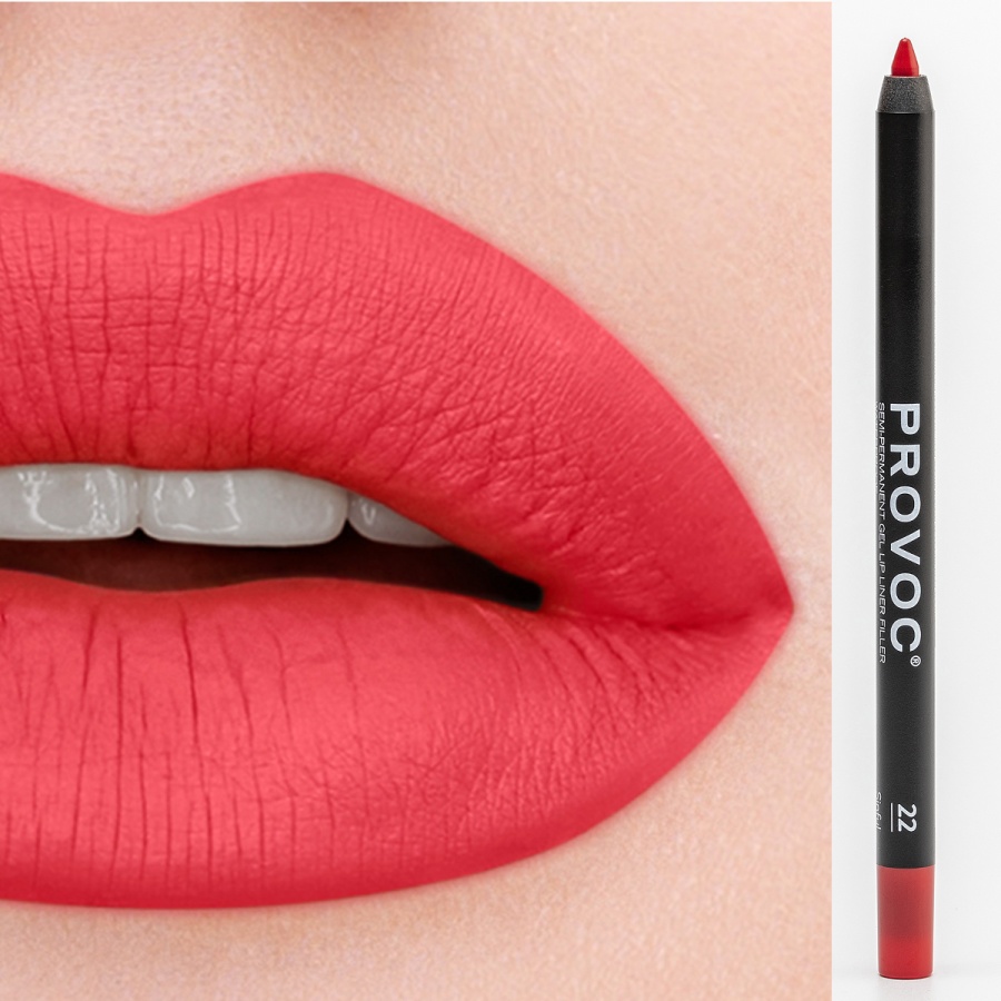 Подводка гелевая для губ Gel Lip Liner Sinful, цвет 22 алый, Provoc