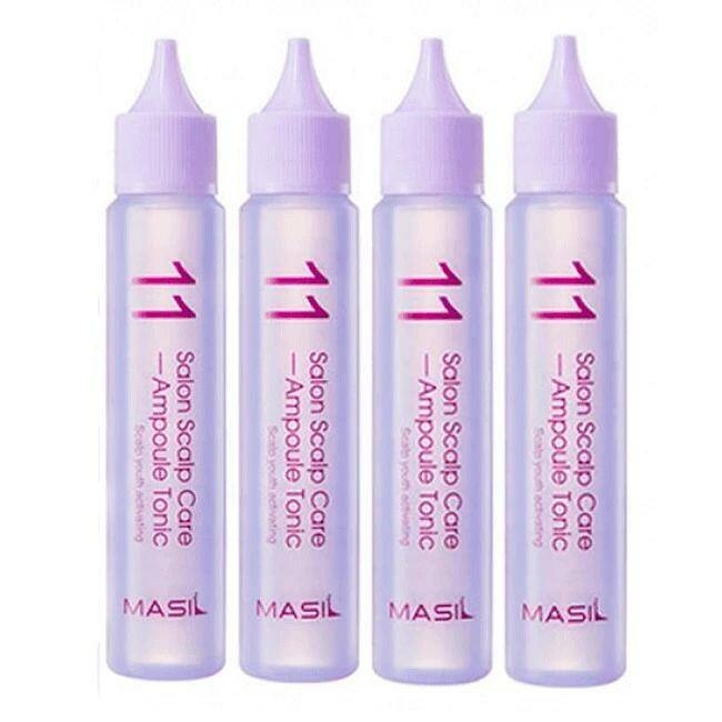 Набор сывороток для кожи головы 11 SALON SCALP CARE AMPOULE TONIC, MASIL, 30 мл*4 шт.