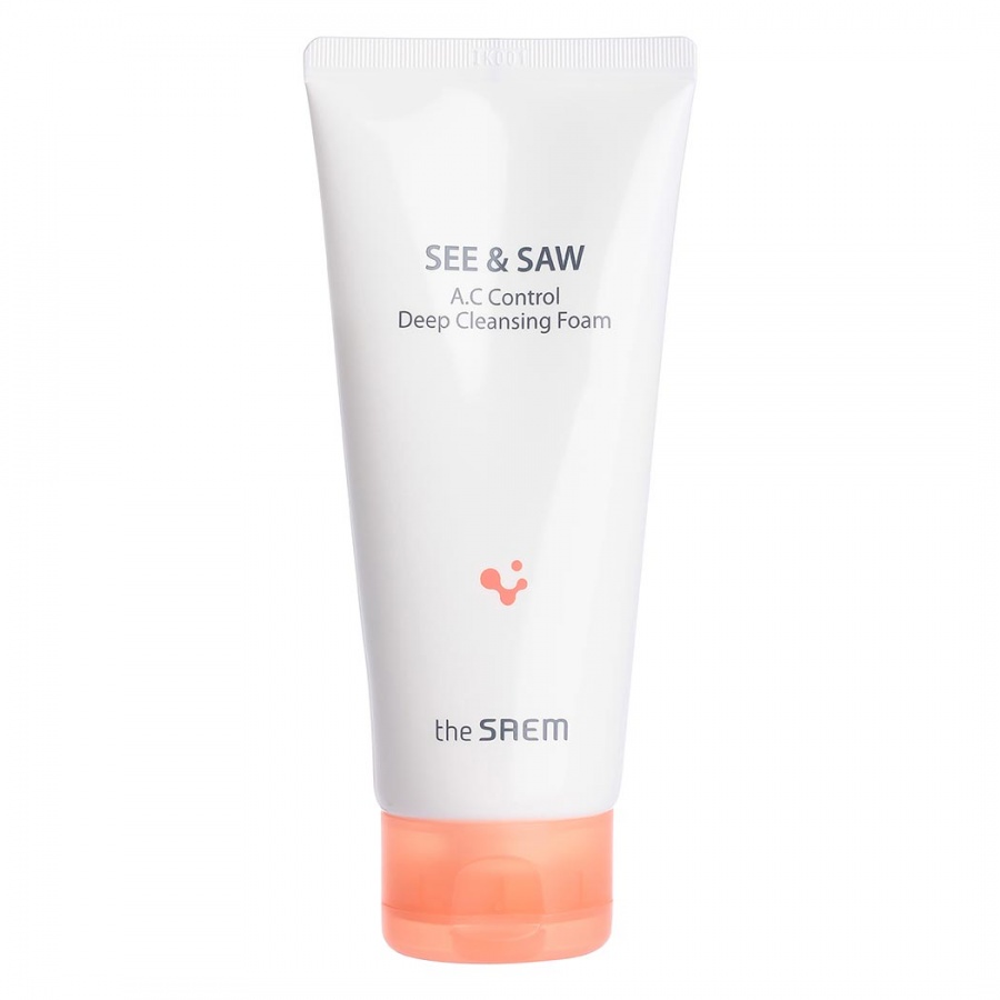 Пенка для лица (контроль чистоты и жирности) SEE & SAW A.C Control Deep Cleansing Foam, THE SAEM, 120 г