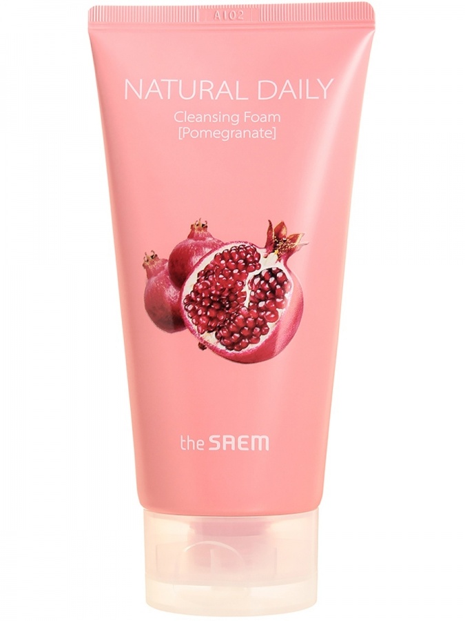 Пенка для лица с экстрактом граната Natural Daily Cleansing Foam Pomegranate, THE SAEM, 150 мл