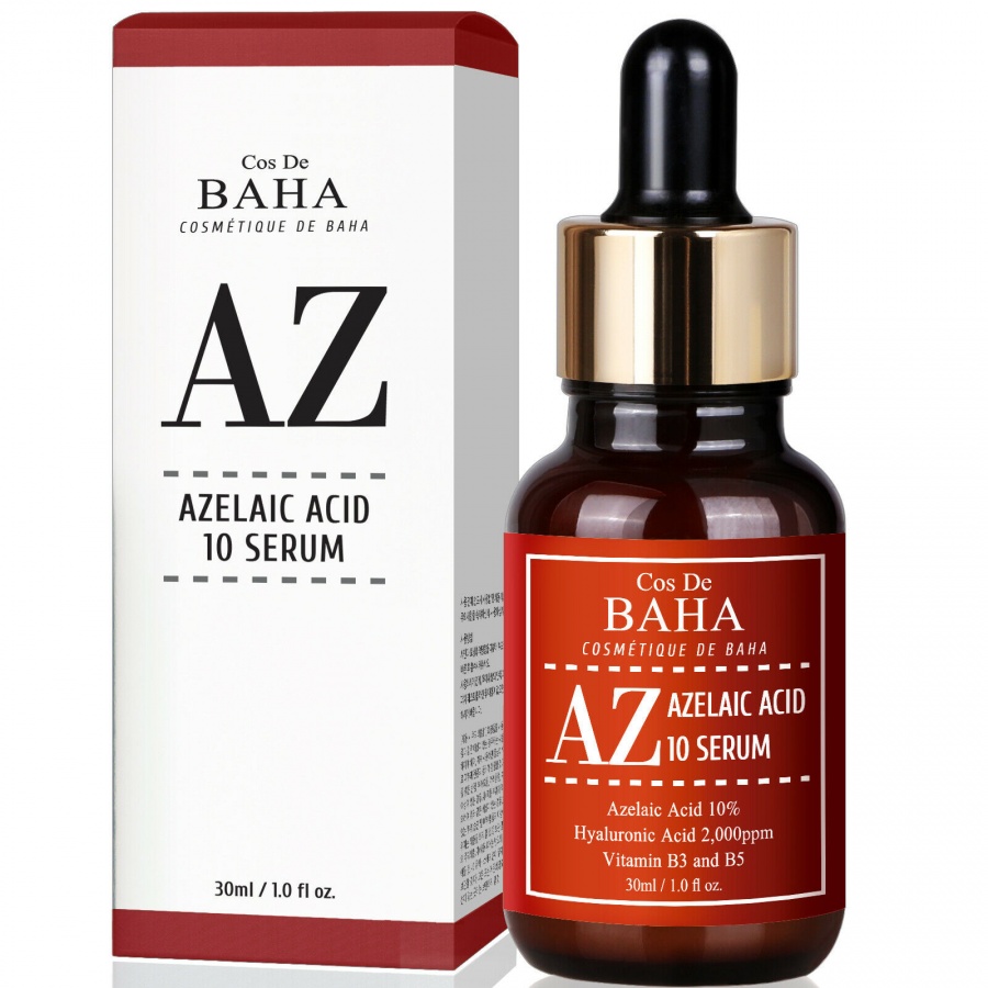 Сыворотка для лица противовоспалительная с азелаиновой кислотой Azelaic Acid 10% Serum, COS DE BAHA, 30 мл 