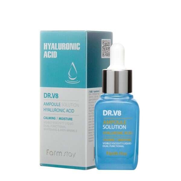 Сыворотка ампульная с гиалуроновой кислотой DR V8 Ampule Solution Hyaluronic Acid, Farmstay, 30 мл