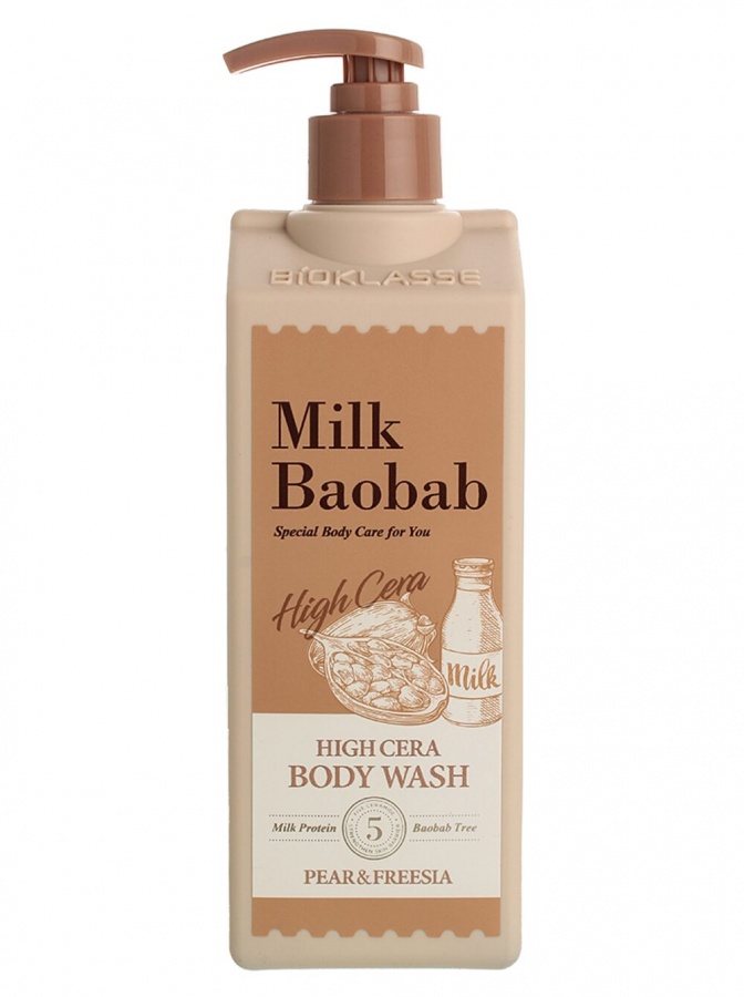Гель для душа с ароматом груши и фрезии High Cera Body Wash Pear&Freesia, MilkBaobab, 500 мл