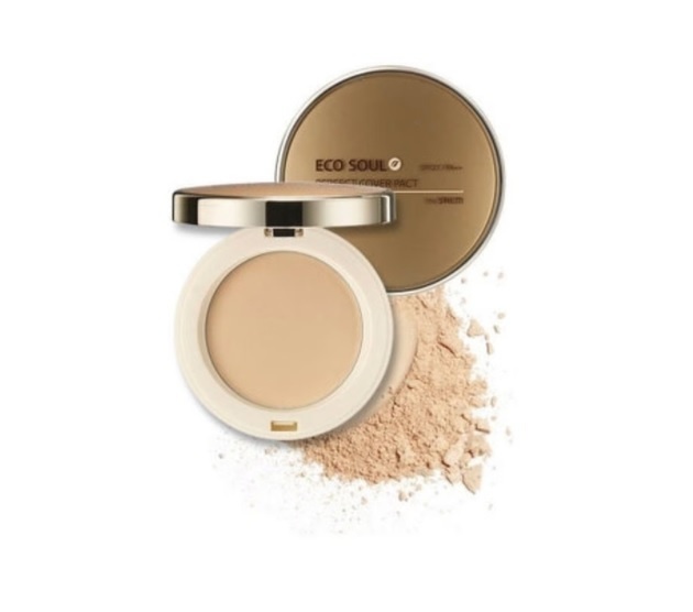 Пудра компактная Eco Soul Perfect Cover Pact 23 Natural Beige, THE SAEM, 11 г