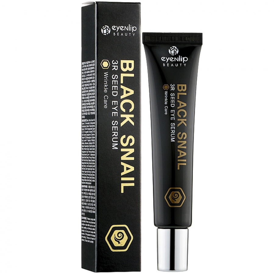 Сыворотка для кожи вокруг глаз с муцином черной улитки  BLACK SNAIL 3R SEED EYE SERUM, EYENLIP, 25 мл