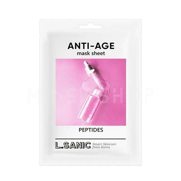 Маска тканевая антивозрастная с пептидами Peptides Anti-Age Mask Sheet, L.Sanic, 25 мл