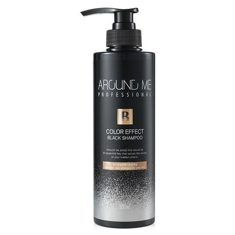 Шампунь для волос с эффектом окрашивания  Around Me Color Effect Black Shampoo, Welcos, 500 мл Шампунь для волос с эффектом окрашивания  Around Me Color Effect Black Shampoo, Welcos, 500 мл