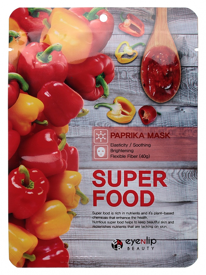 Маска на тканевой основе SUPER FOOD PAPRIKA MASK, EYENLIP, 23 мл