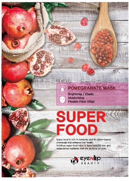  Маска на тканевой основе SUPER FOOD POMEGRANATE MASK, EYENLIP, 23 мл