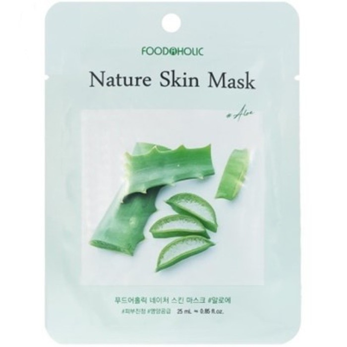 Маска тканевая Aloe Nature Skin Mask, FOODAHOLIC, 23 мл