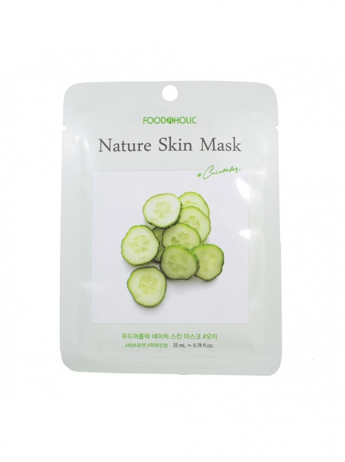 Маска тканевая Cucumber Nature Skin Mask, FOODAHOLIC, 23 мл