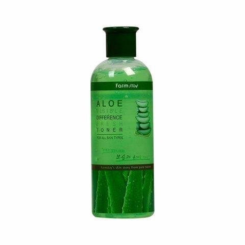 Тонер для лица освежающий с экстрактом алое Aloe Visible Difference Fresh Toner, FarmStay, 350 мл
