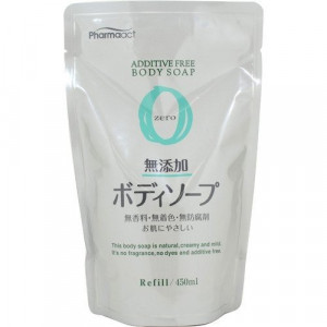 Жидкое мыло для чувствительной кожи тела Pharmaact Mutenka Zero, KUMANO COSMETICS 450 мл (сменная упаковка)