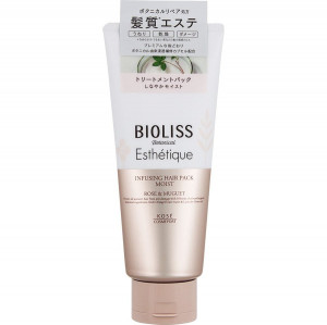 Маска для восстановления и защиты волос с ароматом розы и ландыша Bioliss Botanical Esthetique Infusing Hair Pack Moist, KOSE COSMEPORT 200 г 