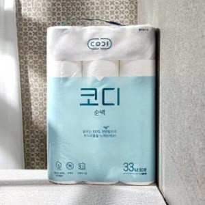 Премиальная особо мягкая туалетная бумага Codi Luxe воздушная (трехслойная, с тиснёным рисунком), Ssangyong x 30 рулонов х 30 м