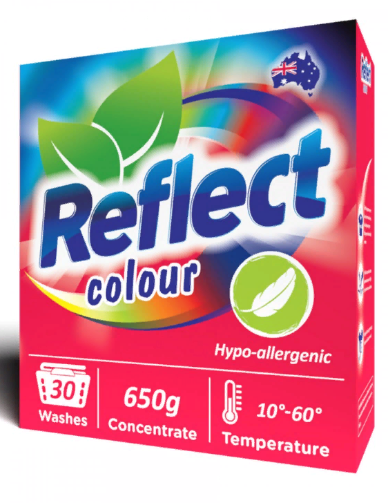 Концентрированный стиральный порошок для цветного белья Reflect Colour, Neon 650 г на 30 стирок