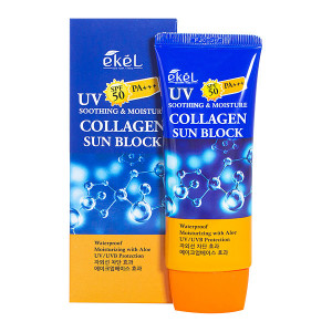 Солнцезащитный крем с коллагеном UV Soothing & Moisture Collagen Sun Block SPF 50+/PA+++, Ekel 70 мл