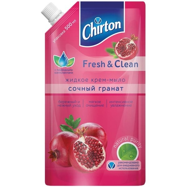 Жидкое крем-мыло Сочный гранат Fresh&Clean, Chirton 500 мл