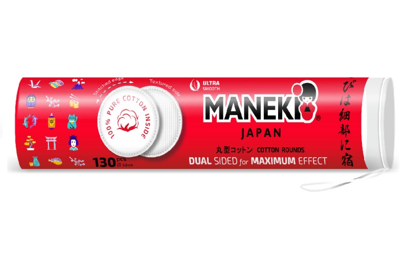 Косметические ватные диски, Maneki 130 шт