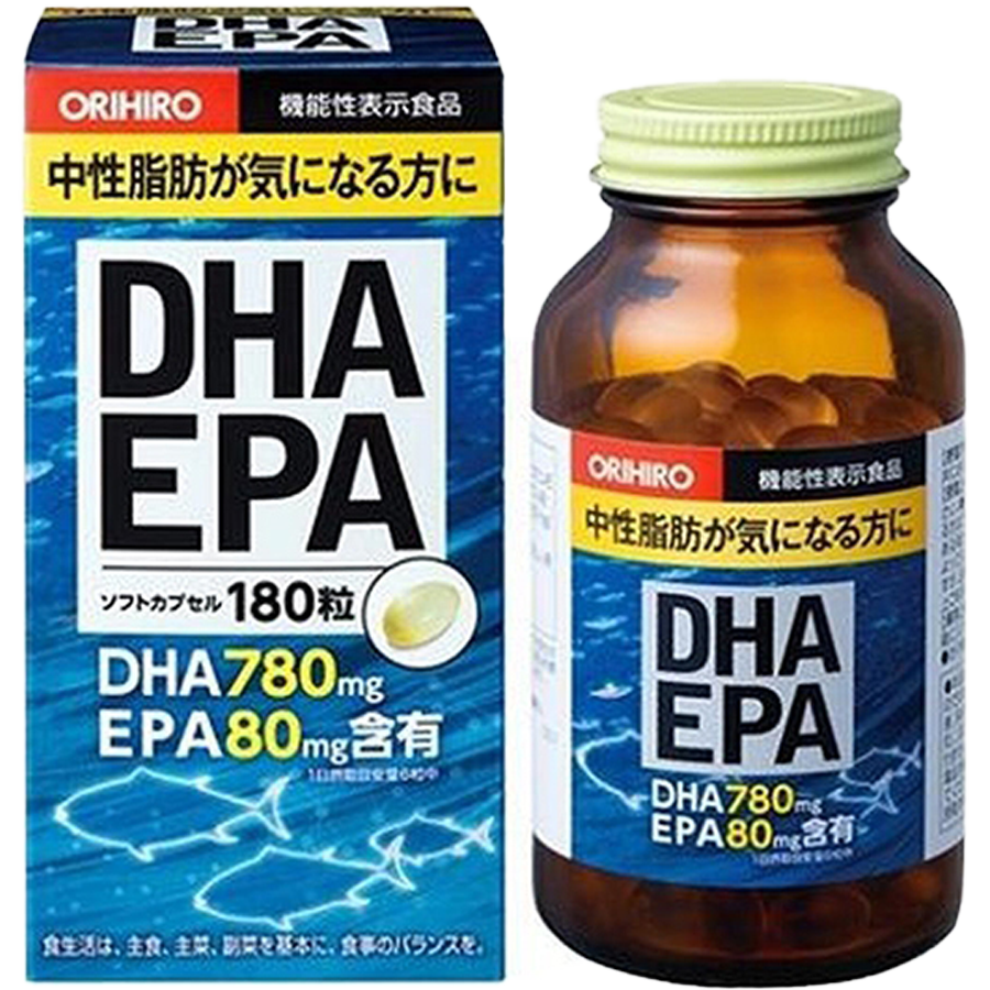 БАД ДГК и ЭПК с витамином Е, Orihiro 180 шт х 511 мг