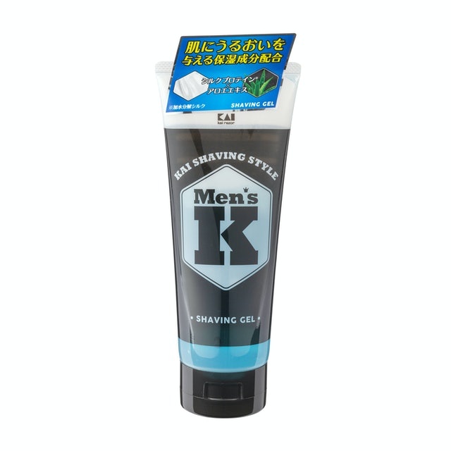 Гель для бритья с протеинами шёлка и алоэ Mens K Shaving Style, Kai 205 г