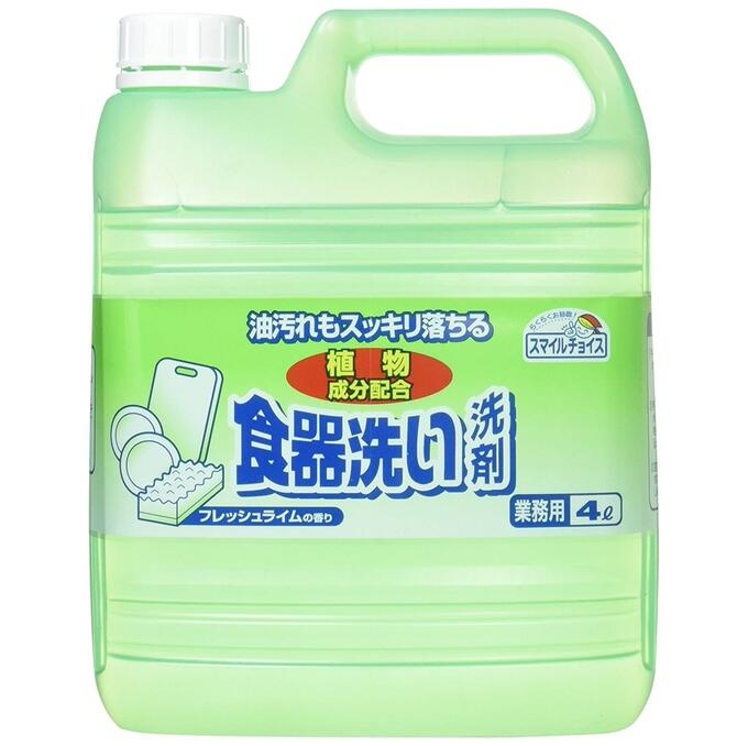 Средство для мытья посуды, овощей и фруктов (аромат лайма), Mitsuei 4 л  