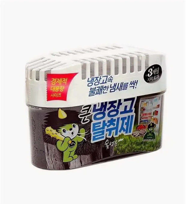 Ароматизатор-освежитель для холодильника ODOR FRI Древесный уголь (для холодильников объемом до 600 л), Sandokkaebi 420 г