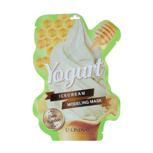 Моделирующая глубокоувлажняющая маска с ароматом йогурта Yogurt Ice Cream Modeling Mask, Lindsay 50 г + 5 г