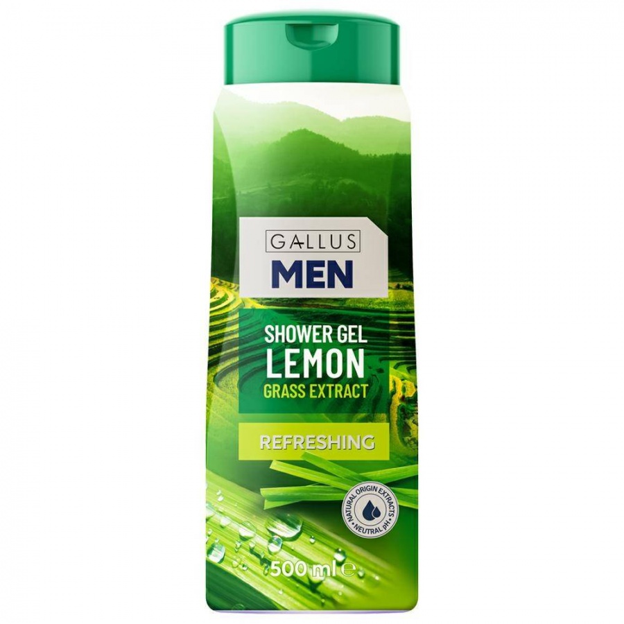 Гель для душа Men Lemon Grass Extract, Gallus 500 мл