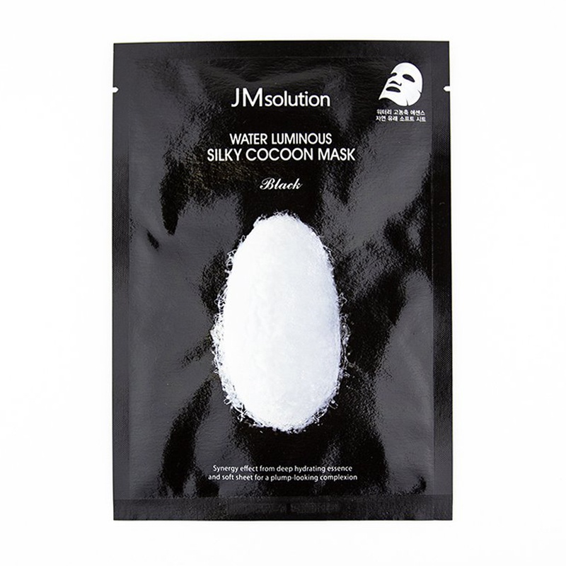 Маска для упругости кожи с протеинами шелка Water Luminous Silky Cocoon Mask Black, JM Solution 35 мл