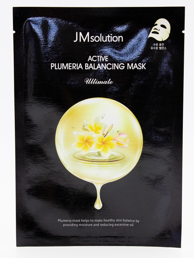 Тканевая маска с экстрактом плюмерии Active Plumeria Balancing Mask Ultimate, JM Solution 30 мл