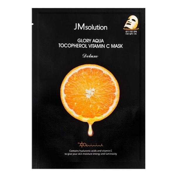 Тканевая маска для выравнивания тона Glory Aqua Tocopherol Vitamin C Mask, JM Solution 30 мл