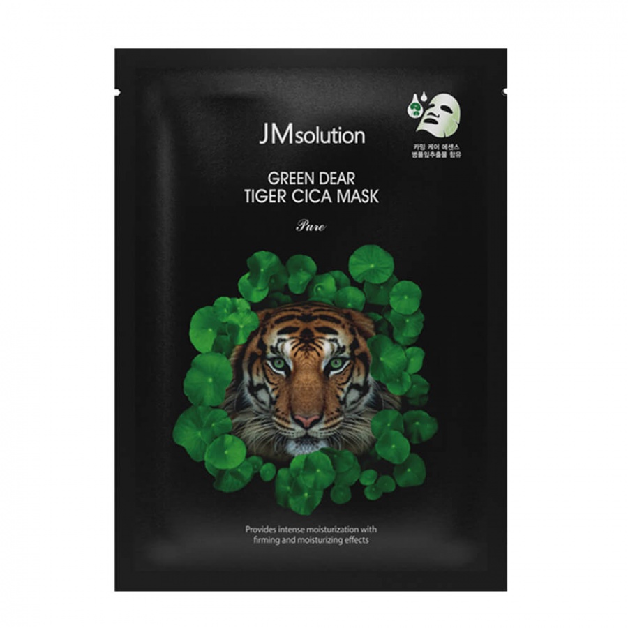 Регенерирующая маска для лица с центеллой Green Dear Tiger Cica Mask, JM Solution 30 мл