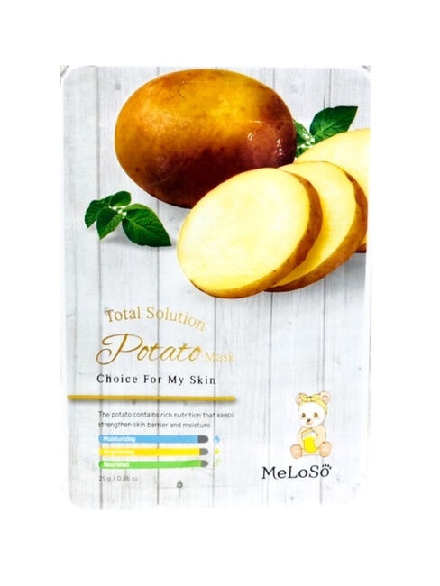 Маска тканевая для лица с экстрактом картофеля Total solution potato mask, Meloso 25 г