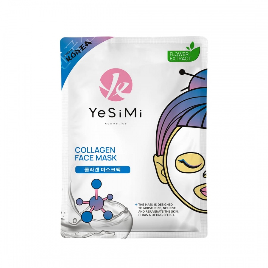 Маска для лица увлажняющая с коллагеном Collagen, Yesimi 23 мл