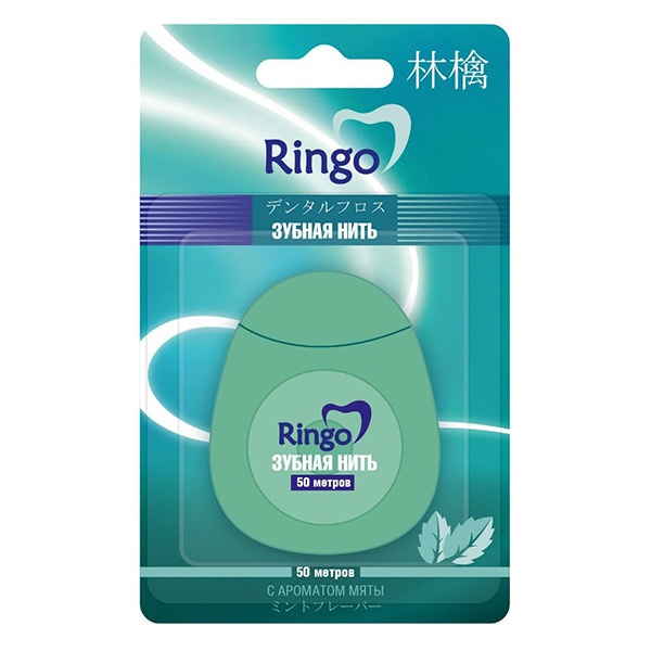 Зубная нить с ароматом мяты Ringo, Gotaiyo, 50 м