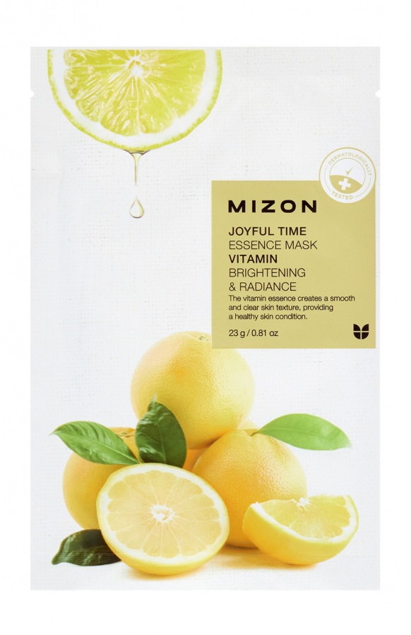 Тканевая маска для лица с витамином С Joyful Time Essence Mask Vitamin C MIZON, 23 г                                