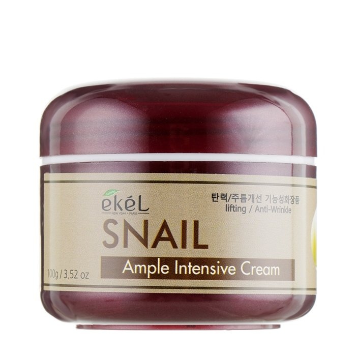 Интенсивно восстанавливающий крем для кожи лица с муцином улитки Ample Intensive Cream Snail, Ekel 100 мл