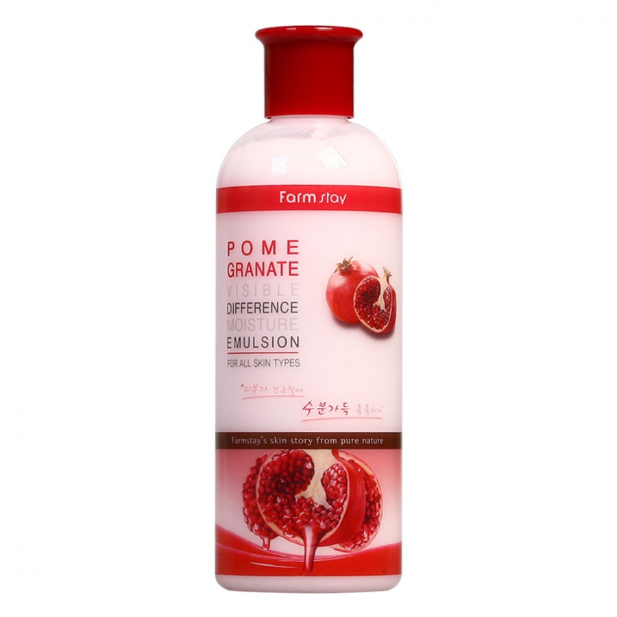 Осветляющая эмульсия для лица с гранатом Pomegranate Visible Difference Moisture Emulsion, Farmstay 350 мл