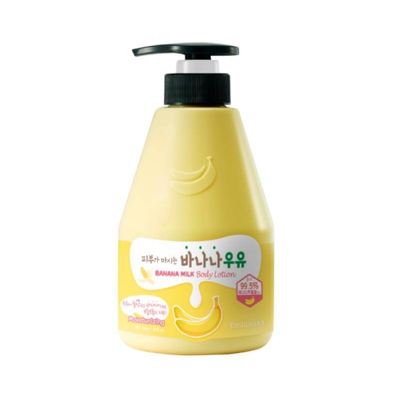 Лосьон для тела с ароматом бананового молока Kwailnara Banana Milk Body Lotion, Welcos, 560 г