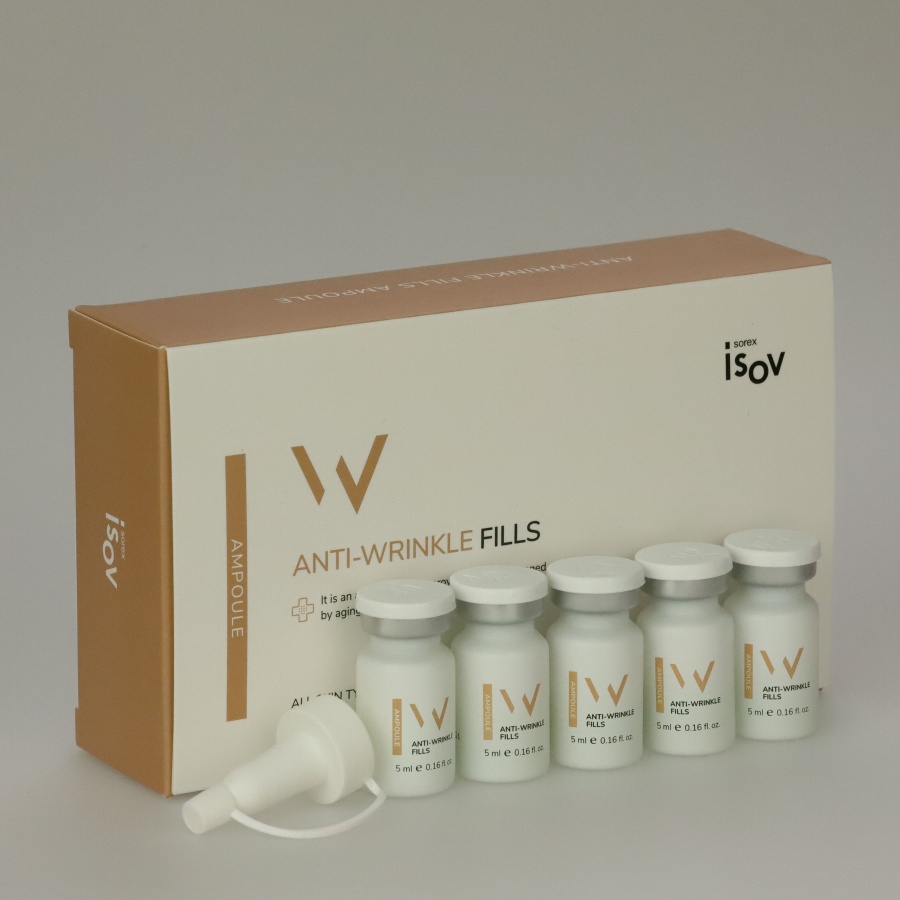 Сыворотка уплотнения и повышения тонуса оболочки клеток кожи Anti-wrinkle Fills Ampoule, Isov Sorex 5*5 мл