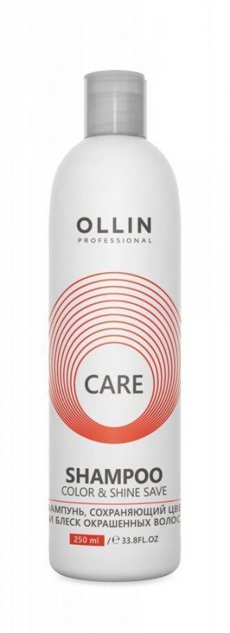 Шампунь, сохраняющий цвет и блеск окрашенных волос Care, Ollin, 250 мл