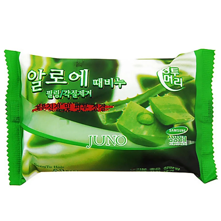 Косметическое мыло с алоэ Sangtumeori Peeling Soap Aloe, Juno 150 г