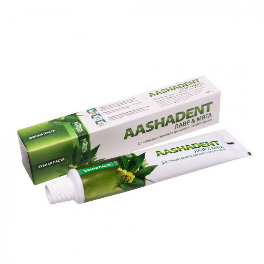 Зубная паста лавр и мята Herbals, Aasha, 100 г