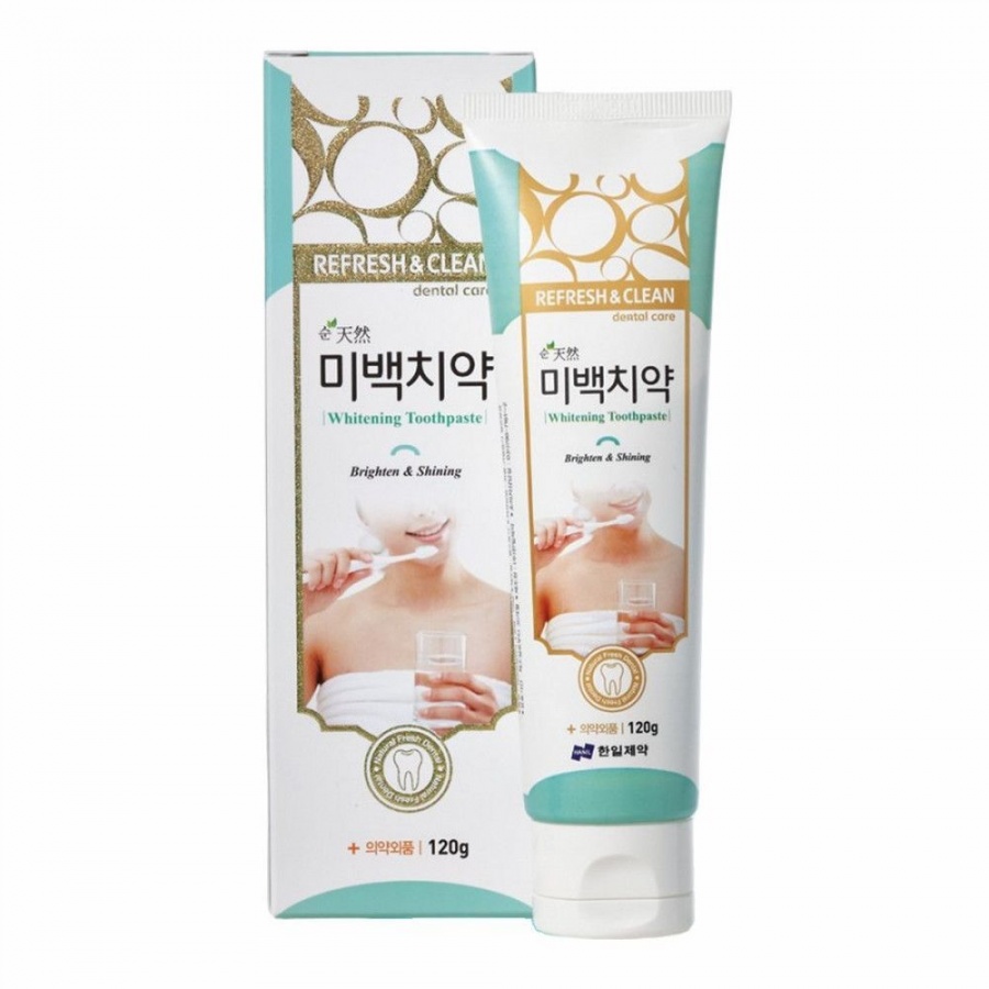 Зубная паста отбеливающая Refresh & Clean Dental Clean Whitening toothpaste, Hanil, 120 г